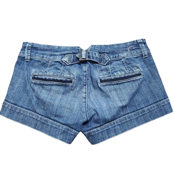 American Eagle denim jean short turn-up  loose blue - Picture 1 of 7